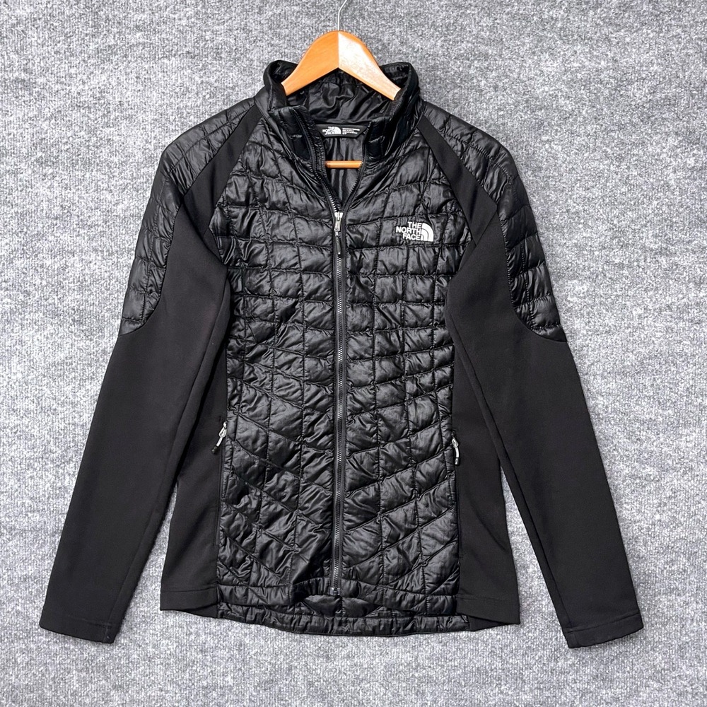 North Face Thermoball Hybrid Full Zip Hooded Jacket Black Womens SmallCUJ7 Small
